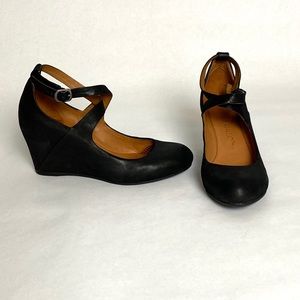 Kenneth Cole for Gentle Souls ankle strap wedge.